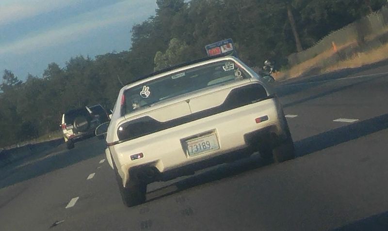 This guy tried to race on the way back, but there were a lot of cars so I just got behind him. What is this car..? Actually looked pretty cool, minus the stickers. Sounded fantastic too